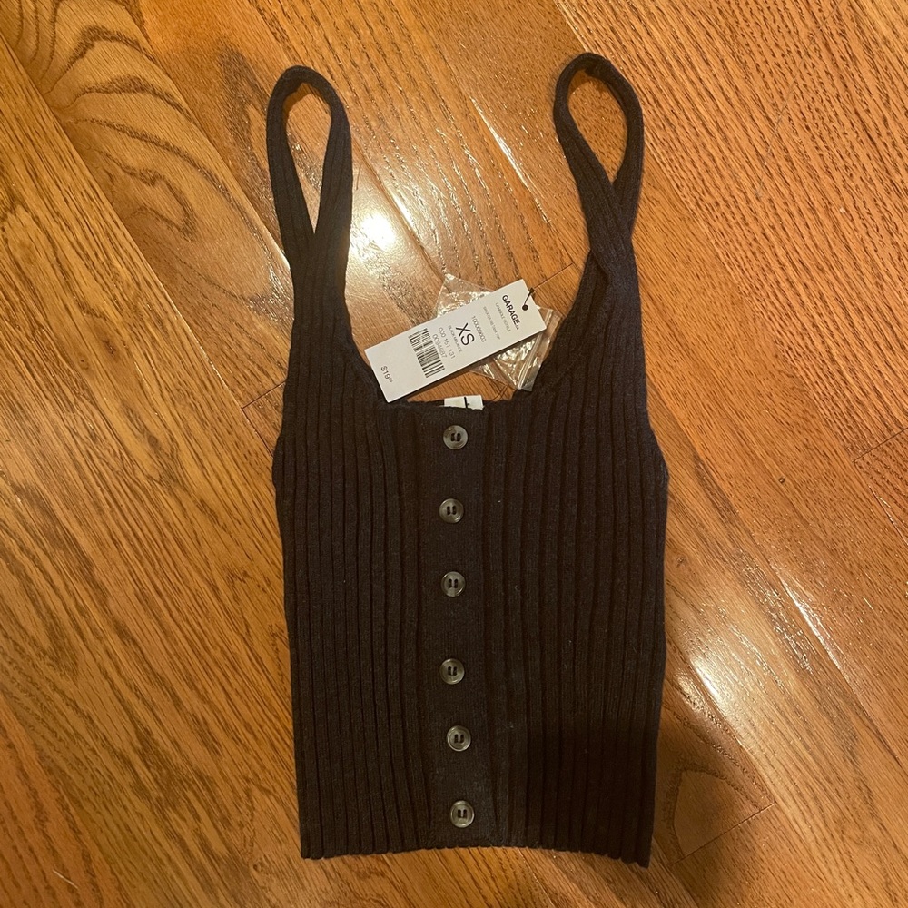 BRAND NEW GARAGE RIBBED KNIT TANK TOP